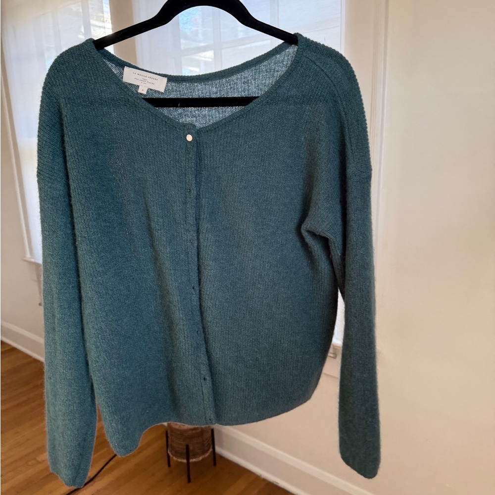 Sezane Gaspard Green Cardigan Size L